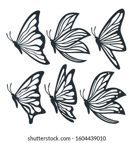 butterfly beautiful and high quality detail for paper craft, cutting machine and printable vector file design template