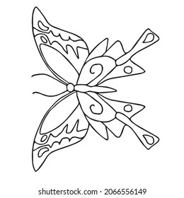 Butterfly Beautiful line art,Butterfly sketch,vector art,outline drawing illustration