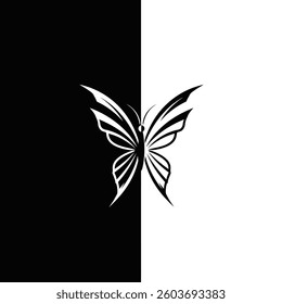 Butterfly beautiful logo design  illustration