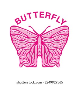 Butterfly Beautiful Logo Emblem Vector Design badge illustration Symbol Icon