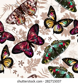 Butterfly beautiful seamless pattern