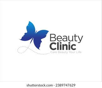 butterfly beauty clinic logo designs for spa and massage service