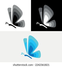 Butterfly Beauty Gradient Insect Abstract Logo