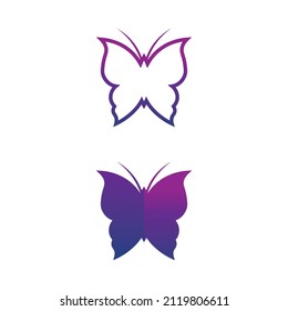 Butterfly and beauty  logo design animal, insect, conceptual simple Vector and  illustration
