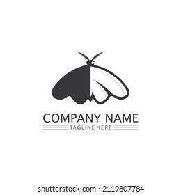 Butterfly and beauty  logo design animal, insect, conceptual simple Vector and  illustration
