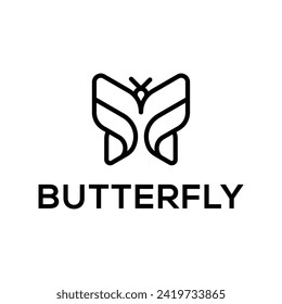 Butterfly beauty logo design template