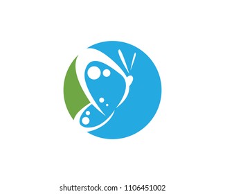 Butterfly beauty vector logo template
