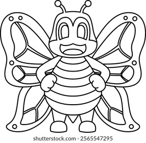Butterfly Bee Animal Vector Graphic Art Illustration