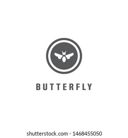 butterfly bee wasp logo vector 