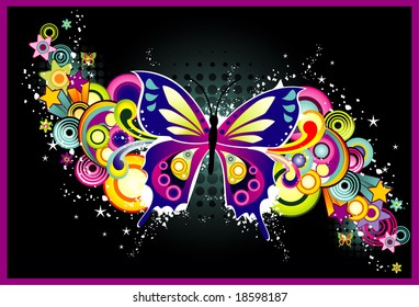 butterfly bike vector