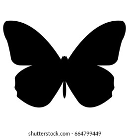 Butterfly black icon .