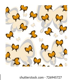 Butterfly black and orange colors vector design for background or pattern