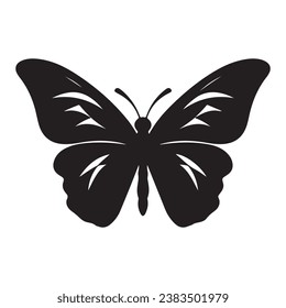 A Butterfly black Silhouette vactor
