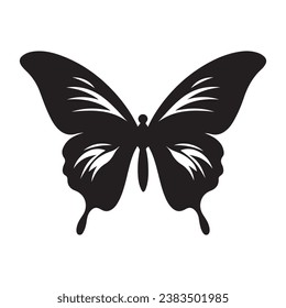 Vacante de Silhouette negra de mariposa
