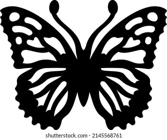 Butterfly black silhouette vector file download