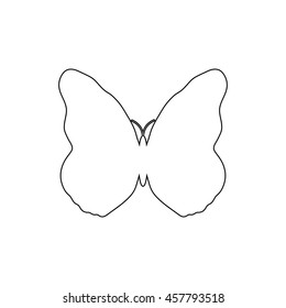 butterfly  - black vector icon