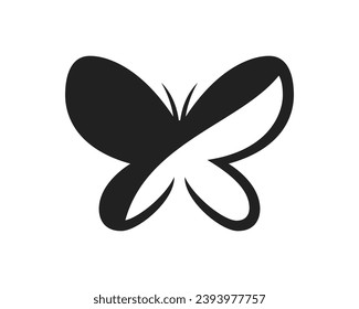Butterfly. Black and white concept