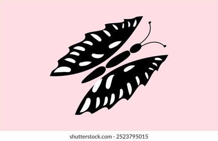 butterfly black and white design in illustration 