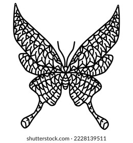 butterfly black and white tribal tattoo design