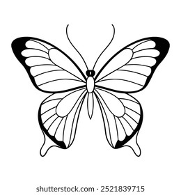 butterfly black and white vector design