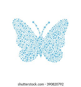 Butterfly in blue design 