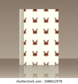 Butterfly and Book. Realistic image of the object with reflection