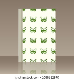 Butterfly and Book. Realistic image of the object with reflection
