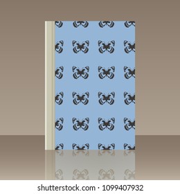 Butterfly and Book. Realistic image of the object with reflection