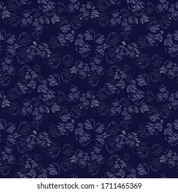 Butterfly Botanical Seamless Pattern Background