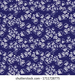 Butterfly Botanical Seamless Pattern Background