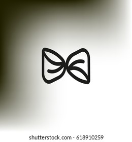 butterfly, bow, icon
