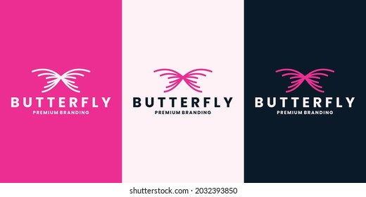 butterfly branding logo design fashion spa