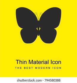 Butterfly bright yellow material minimal icon or logo design