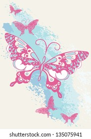 Butterfly brush stroke