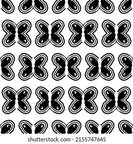 Burst de mariposa Yin Yang Psychedelic Butterfly Retro Burst Fun Funky Retro Y2K 90s Moda Seamless Repeat Pattern