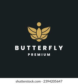 butterfly business logo design vector template.