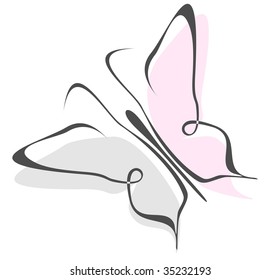 Butterfly Business Name Sign Vector Illustration Stock Vector (Royalty ...