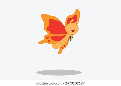 Butterfly caartoon illustration, insect illustration