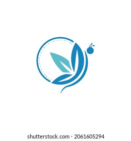 Butterfly Cannabis leaf logo design