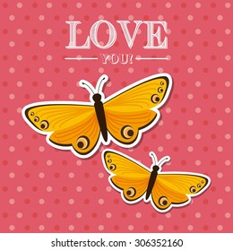 butterfly card design, vector illustration eps10 graphic 