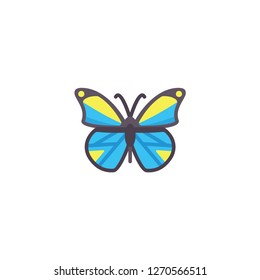 butterfly cartoon icon