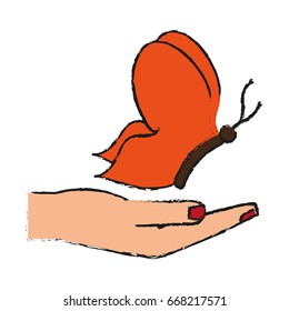 butterfly cartoon icon image 