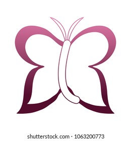 Butterfly cartoon isolated
