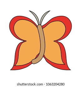 Butterfly cartoon isolated