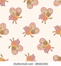 butterfly , cartoon seamless pattern background
