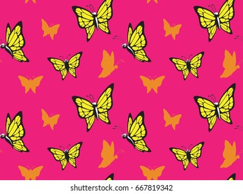Butterfly Cartoon Wallpaper