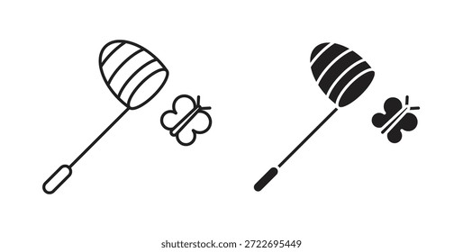Butterfly catcher icon isolated vector Illustration. Vector pictogram for web and app