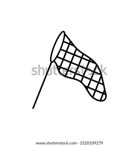 butterfly catching net icon, vector flat black simple illustration for web and app..eps