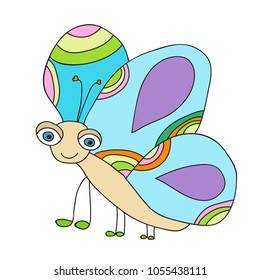 butterfly character, cartoon