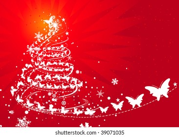 butterfly christmas tree